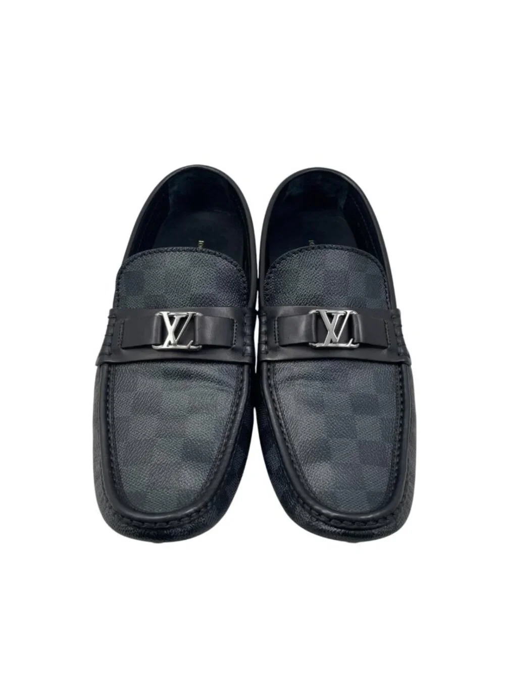 Louis Vuitton Loafers Hockenheim Line 9 Damier Leather Black